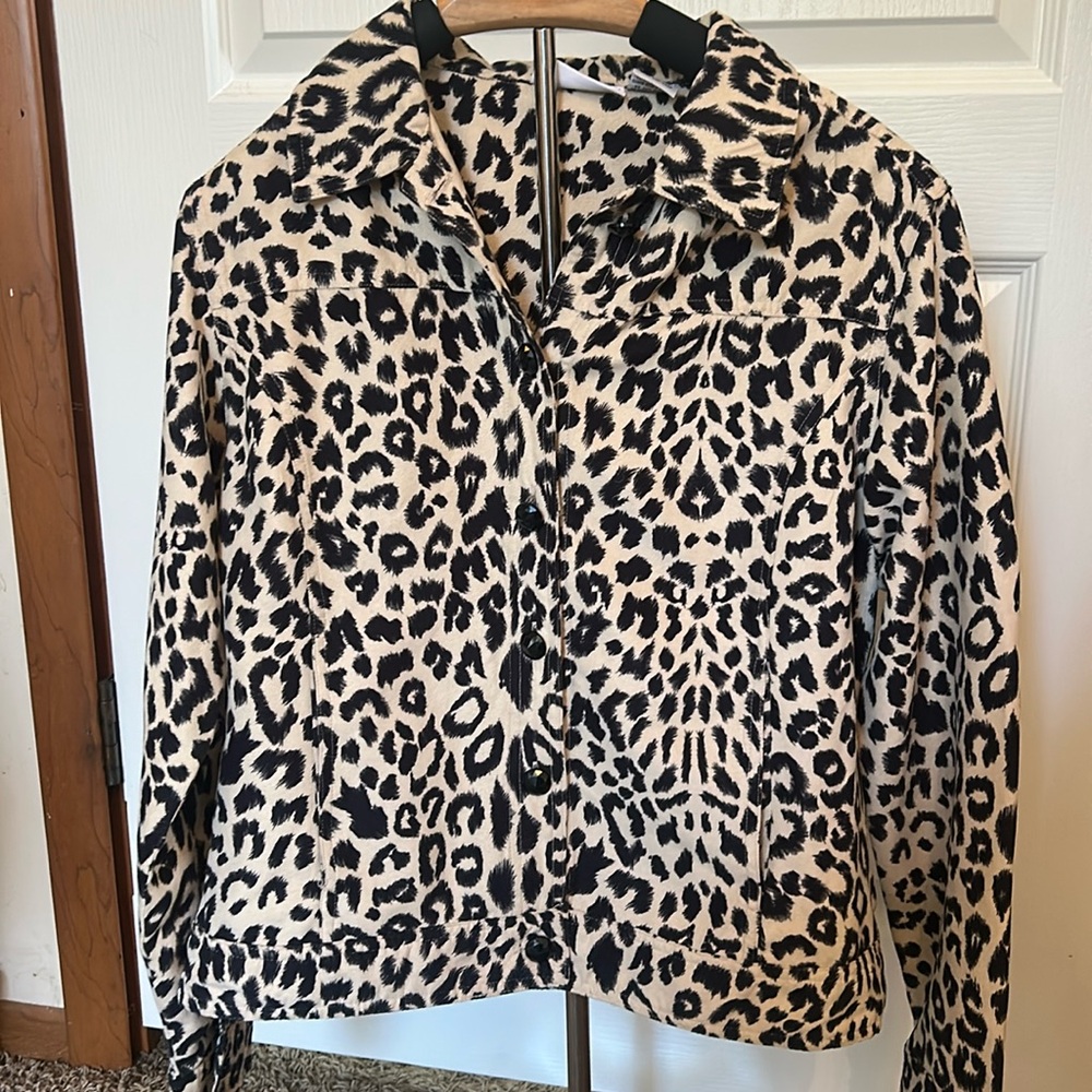 Birch hill leopard suede jacket